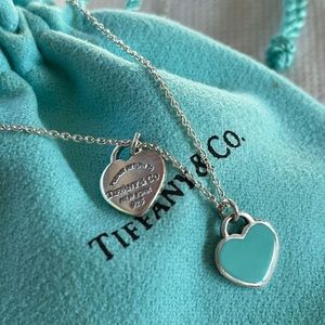 Tiffany and Co. double heart necklace